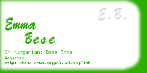 emma bese business card